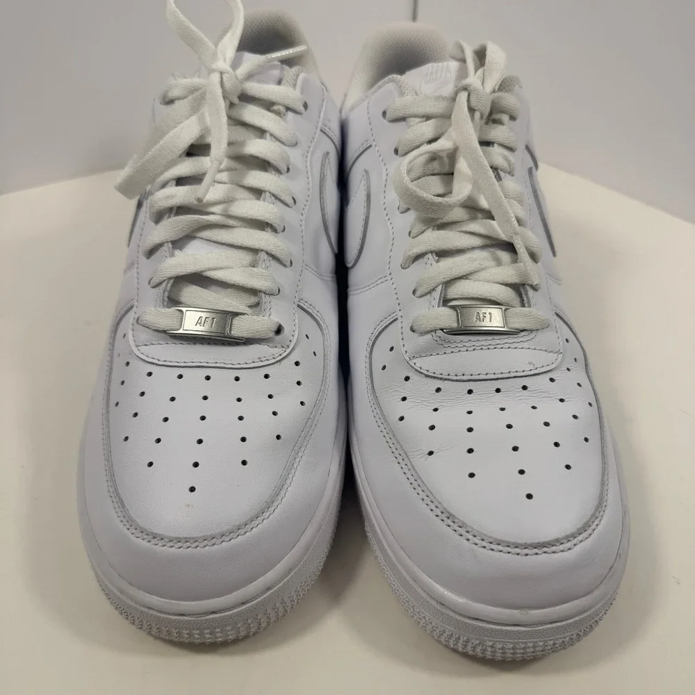 Nike Air Force 1‎ Low Men's White Leather Sneakers Size 11